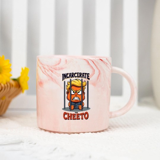 Incarcerate Cheeto Anti-Trump Political Satire Marble Mugs