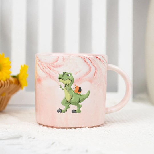 Funny guinea pig dinosaur lover dressedforduty Marble Mugs