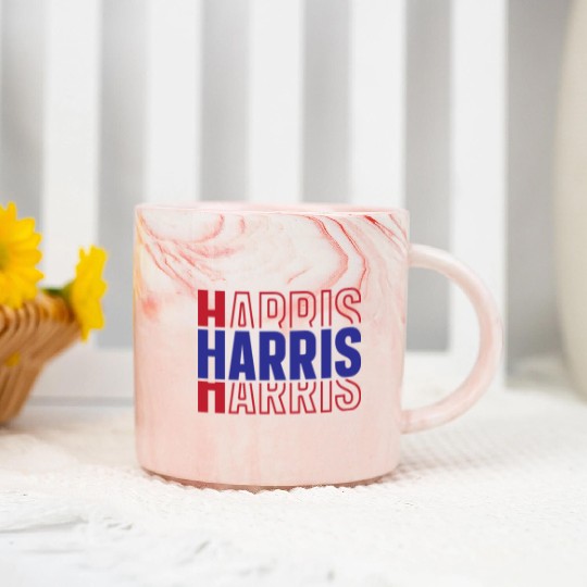 Kamala Harris 2024 for President Vote Tim Walz Marble Mugs
