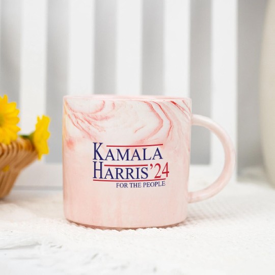 Kamala Harris 2024 for President Vote Tim Walz Marble Mugs