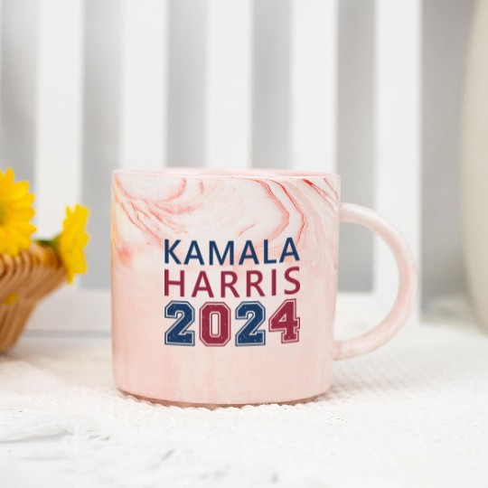 Kamala Harris 2024 for President Vote Tim Walz Marble Mugs