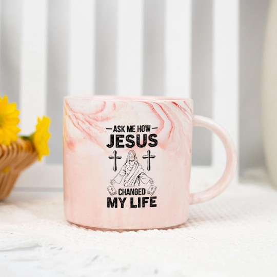 Bible Christ Christian Faith Religious Church Marble Mugs