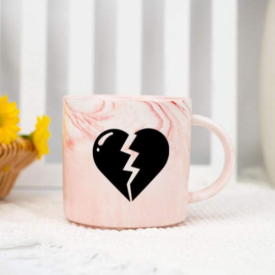 Heart broken hearts vector path16 Marble Mugs
