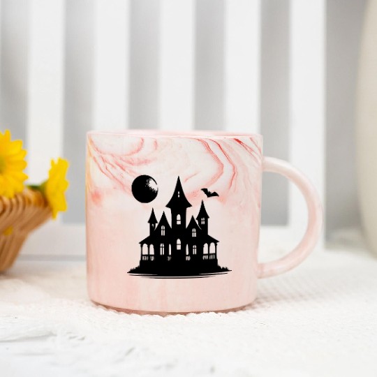 Full Moon Halloween Midnight Children's Haunted Marble Mugs