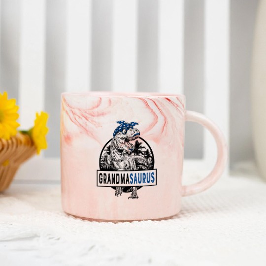 Grandmasaurus Fun Grandmasaurus Mother's Day 1WH3 Marble Mugs