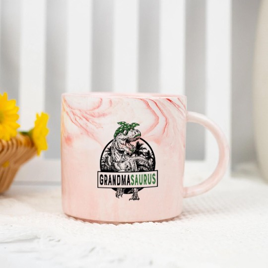 Grandmasaurus Fun Grandmasaurus Mother's Day 1WH4 Marble Mugs