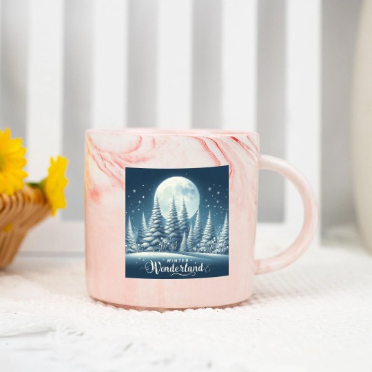 Winter Wonderland Marble Mugs