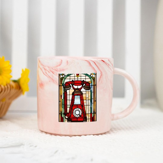 Telephone nostalgia Marble Mugs