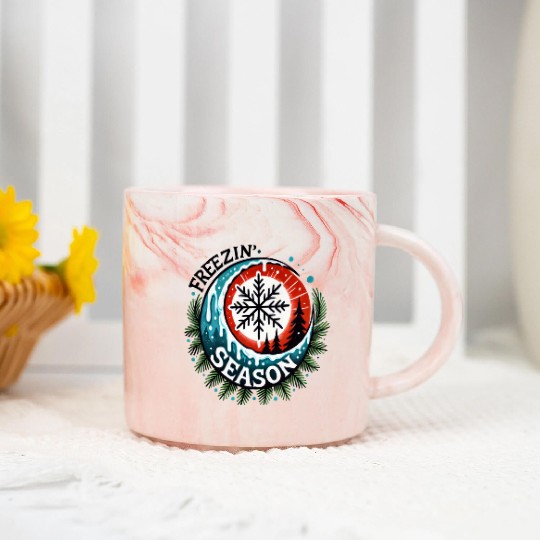 Freezin' Season Marble Mugs