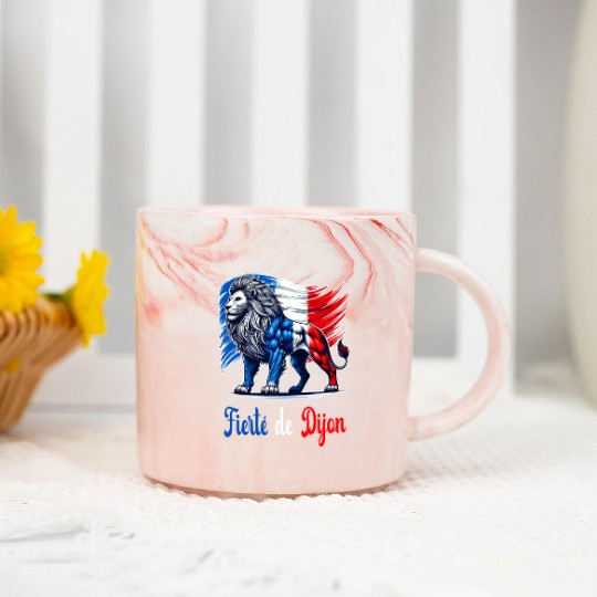The proud Dijon flag design Marble Mugs