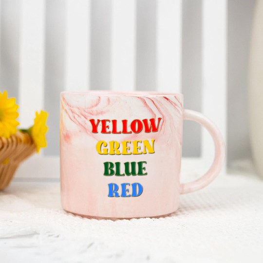 PSYCHOLOGY TEST STROOP-EFFECT COLORS Marble Mugs