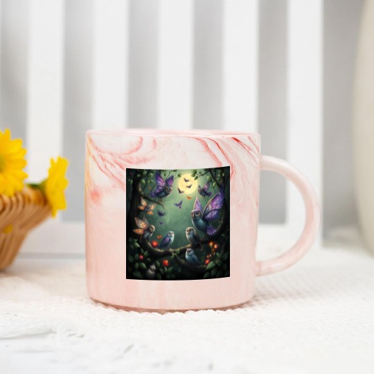 Enchanted Forest Creatures Halloween Ideas Marble Mugs