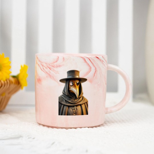 Golden Plague Doctor Marble Mugs