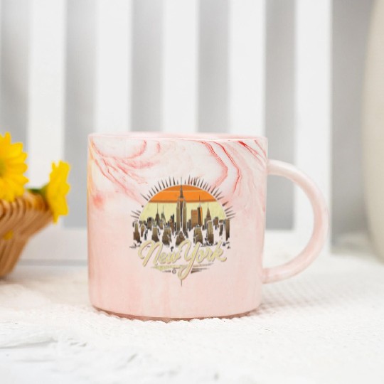 New York Skyline - Iconic Cityscape Beauty Marble Mugs