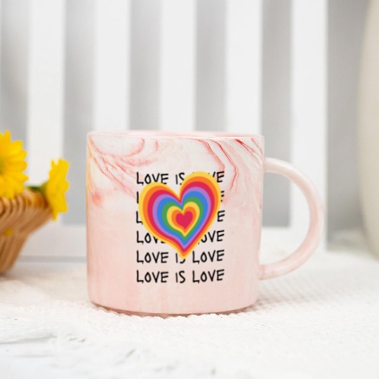 Love is Love Embrace Every Kind of Love Marble Mugs