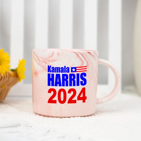 Kamala Harris for President 2024 Marble Mugs