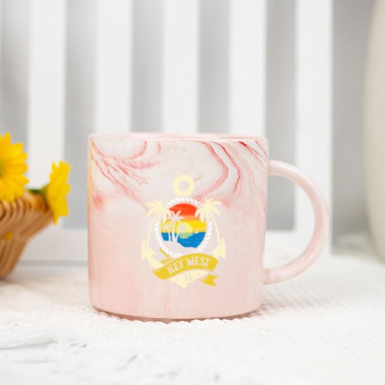 KEY-WEST FLORIDA Sunshine-State West Keys Marble Mugs
