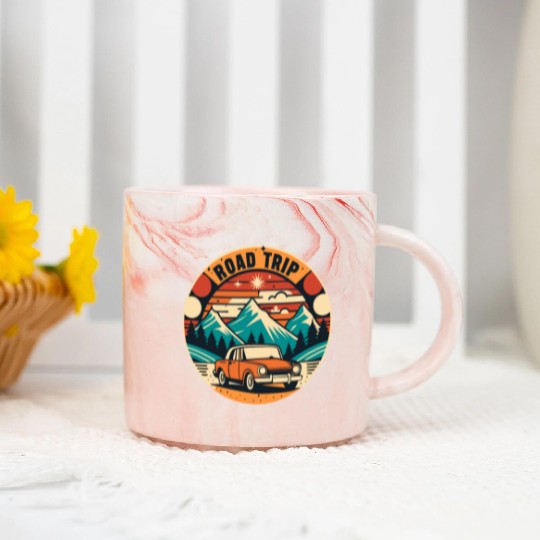 road trip lover Marble Mugs