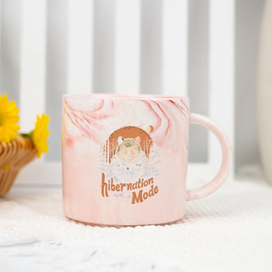 Hibernation Mode Brown Bear Marble Mugs