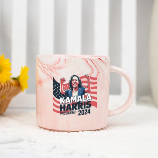 Kamala Harris 24 For The People, Marble Mugs