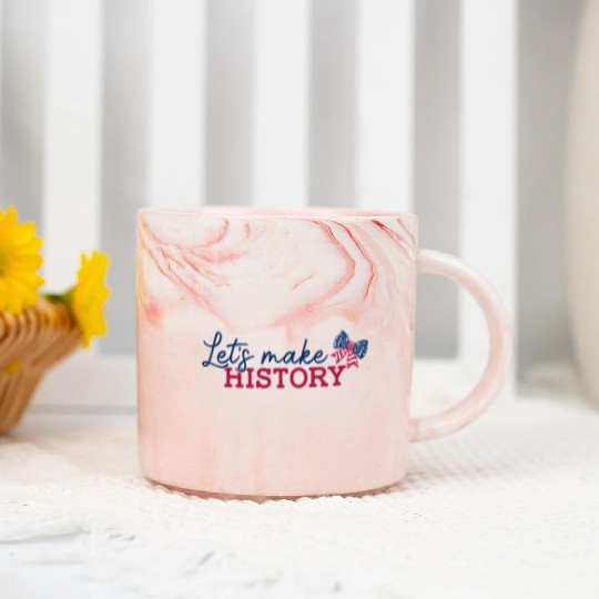 Lets Make History Marble Mugs
