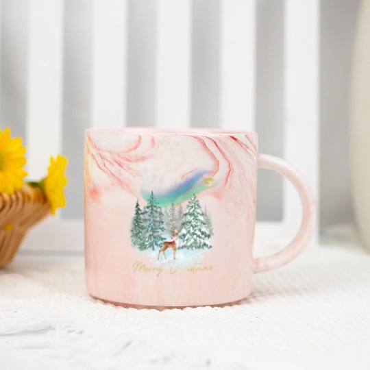 Christmas feeling winter wonderland with nordic Marble Mugs
