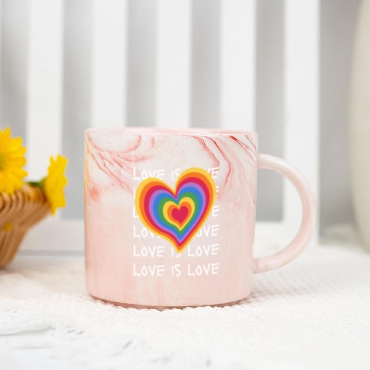 Love is Love Embrace Every Kind of Love Marble Mugs