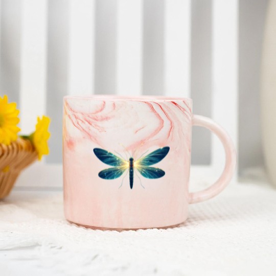 Moonlit Fireflies Marble Mugs