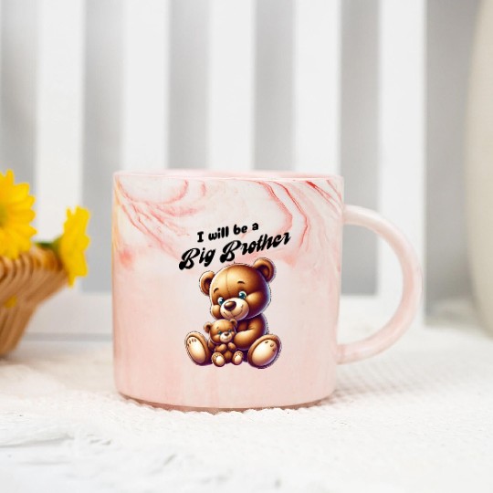 I'm Going To Be A Big Brother Cute Teddy Bears, Marble Mugs