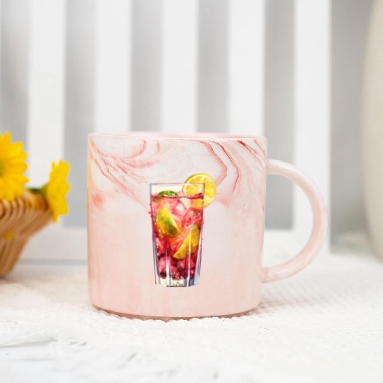 Citrus Berry Cocktail Marble Mugs