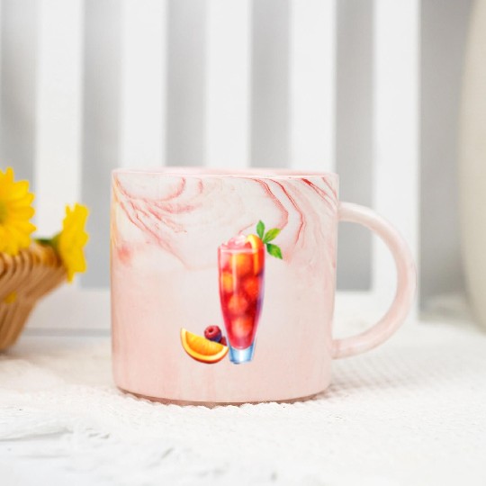 Berry Citrus Cocktail Marble Mugs