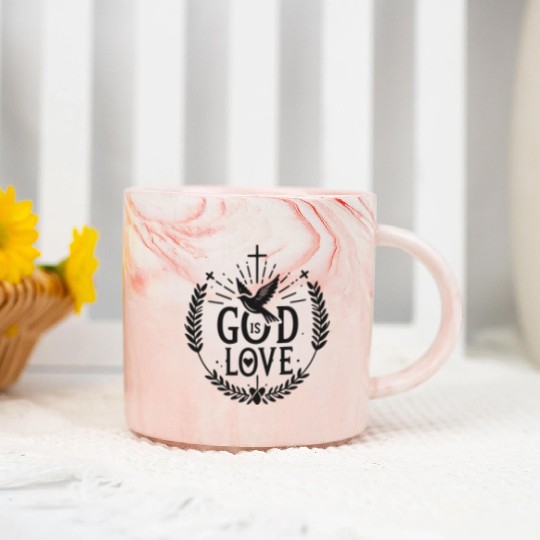 God is Love Marble Mugs