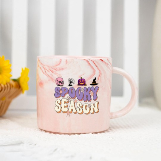Spooky Season Marble Mugs Design