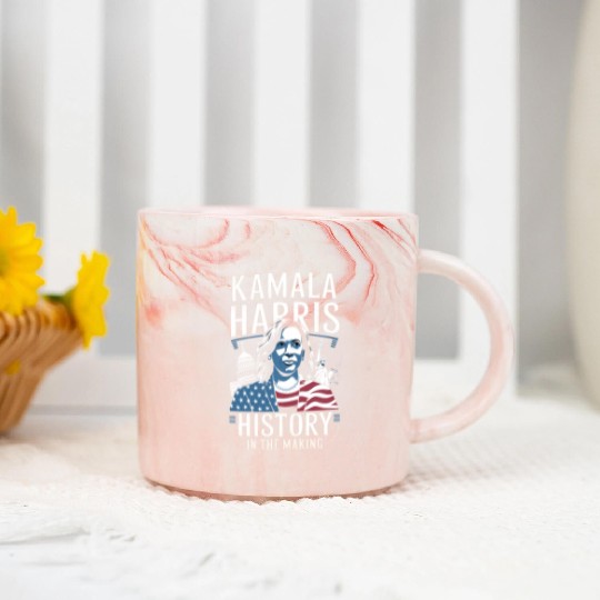 Kamala Harris History in the Making Marble Mugs