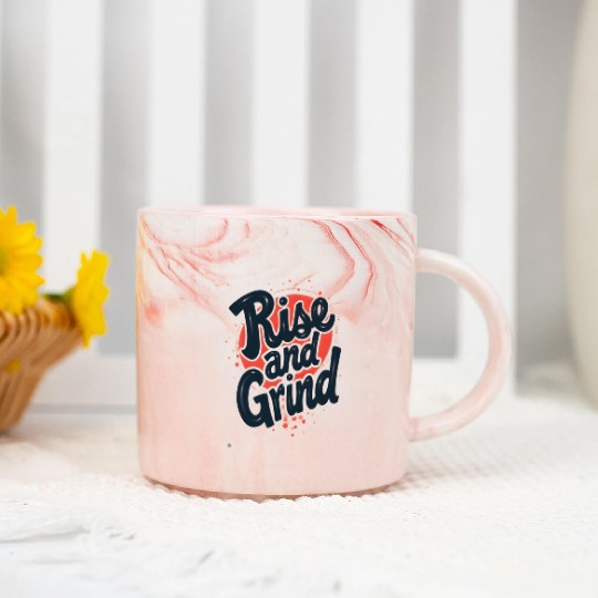 Rise and Grind Marble Mugs