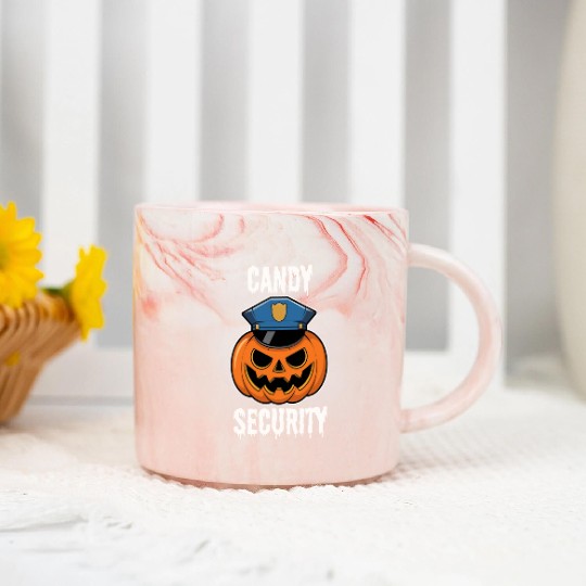 Candy Security Halloween Marble Mugs