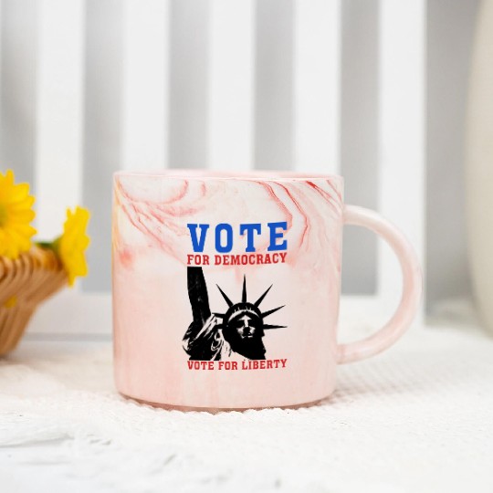 Vote for Democracy, Vote for Liberty US Election Marble Mugs