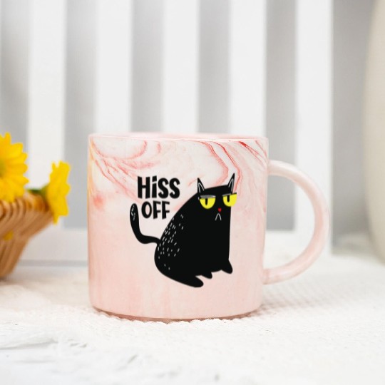 hiss off cat Marble Mugs