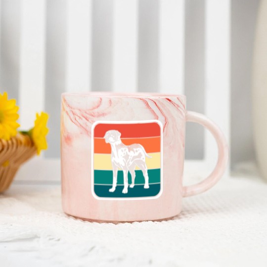 Retro Colorful Louisiana Catahoula Leopard Dog Marble Mugs