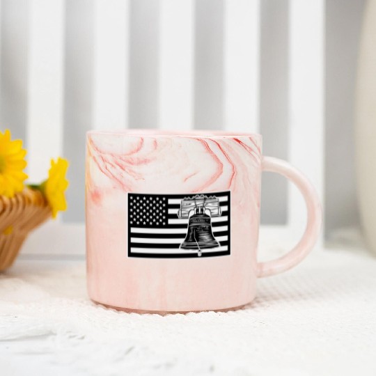 Liberty Bell US Flag LIKE US ON FB #USAPatriotGra Marble Mugs