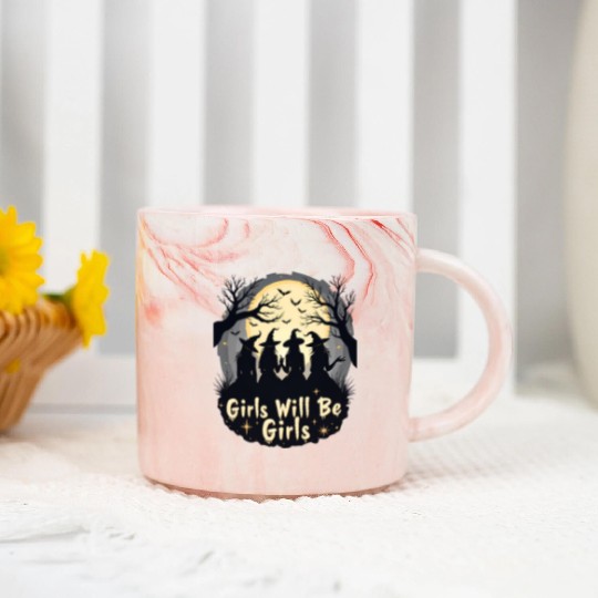 Girls Will Be Girls Marble Mugs