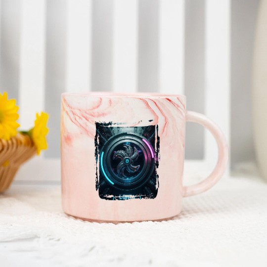 Zodiac sign Libra in cyberpunk era Future Marble Mugs