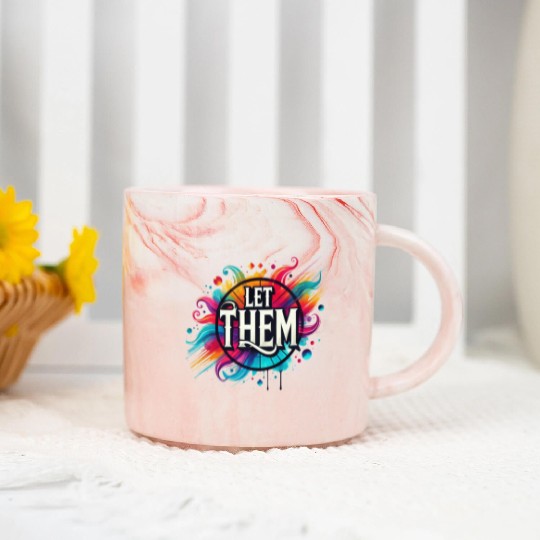 Wellness Collection - Let Them Marble Mugs