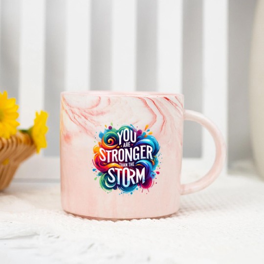 Wellness Collection - Stronger Than the Storm Marble Mugs