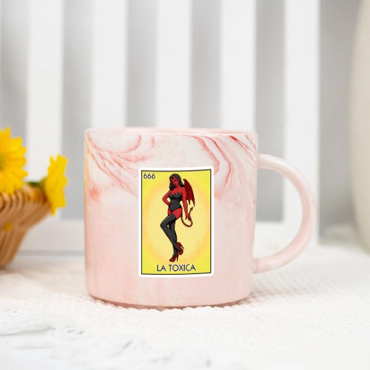 La Toxica Card Funny Toxic Women's La Toxica Marble Mugs