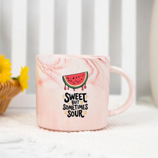 Sweet But Sometimes Sour Watermelon Marble Mugs