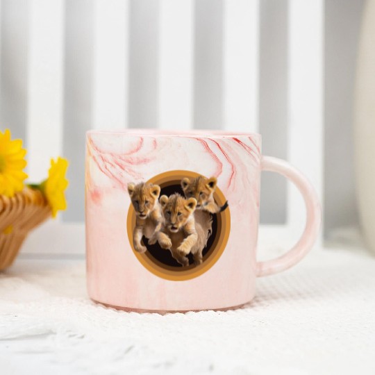 Kittens, Lion cubs Marble Mugs