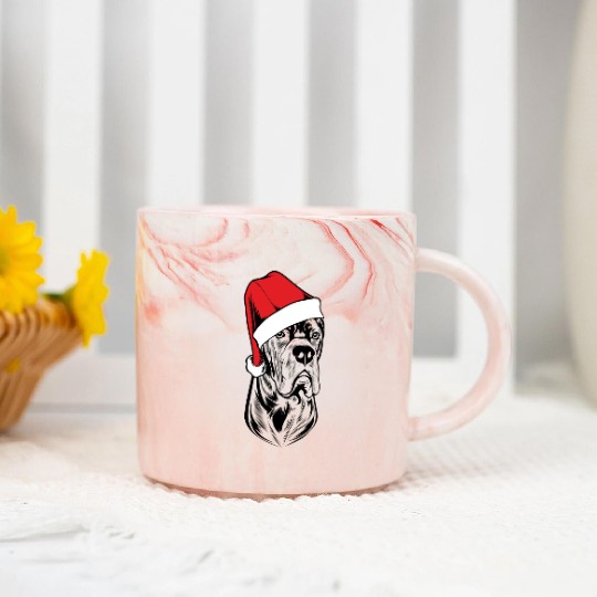 CANE CORSO Christmas Magic Unleashed with style Marble Mugs