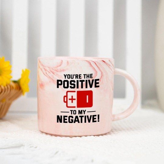 Electrician Valentine: Positive to My Negative Marble Mugs
