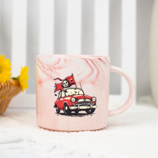 Communist Soviet Pirate Retro Car Marble Mugs